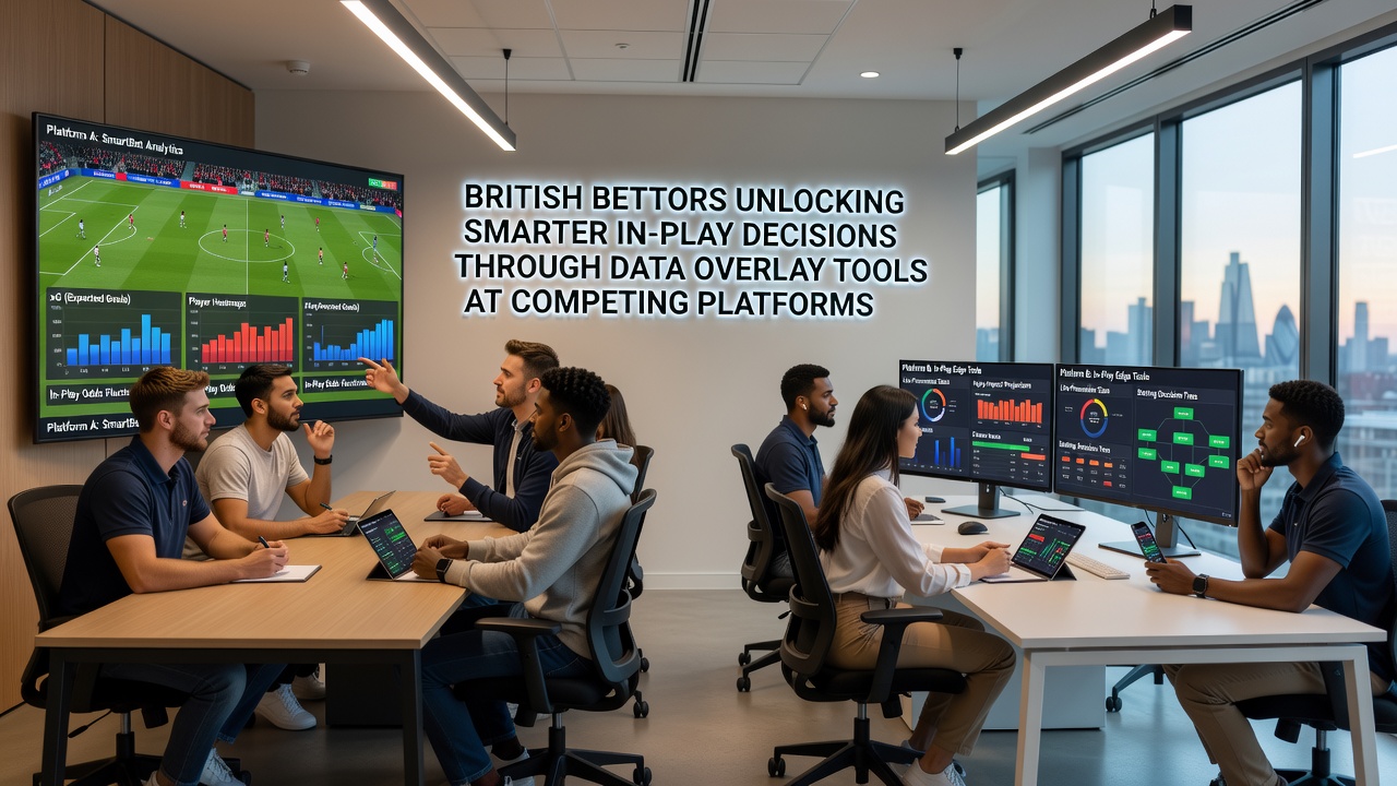 British bettors using data overlay tools on soccer betting platforms showing real-time statistics and player metrics