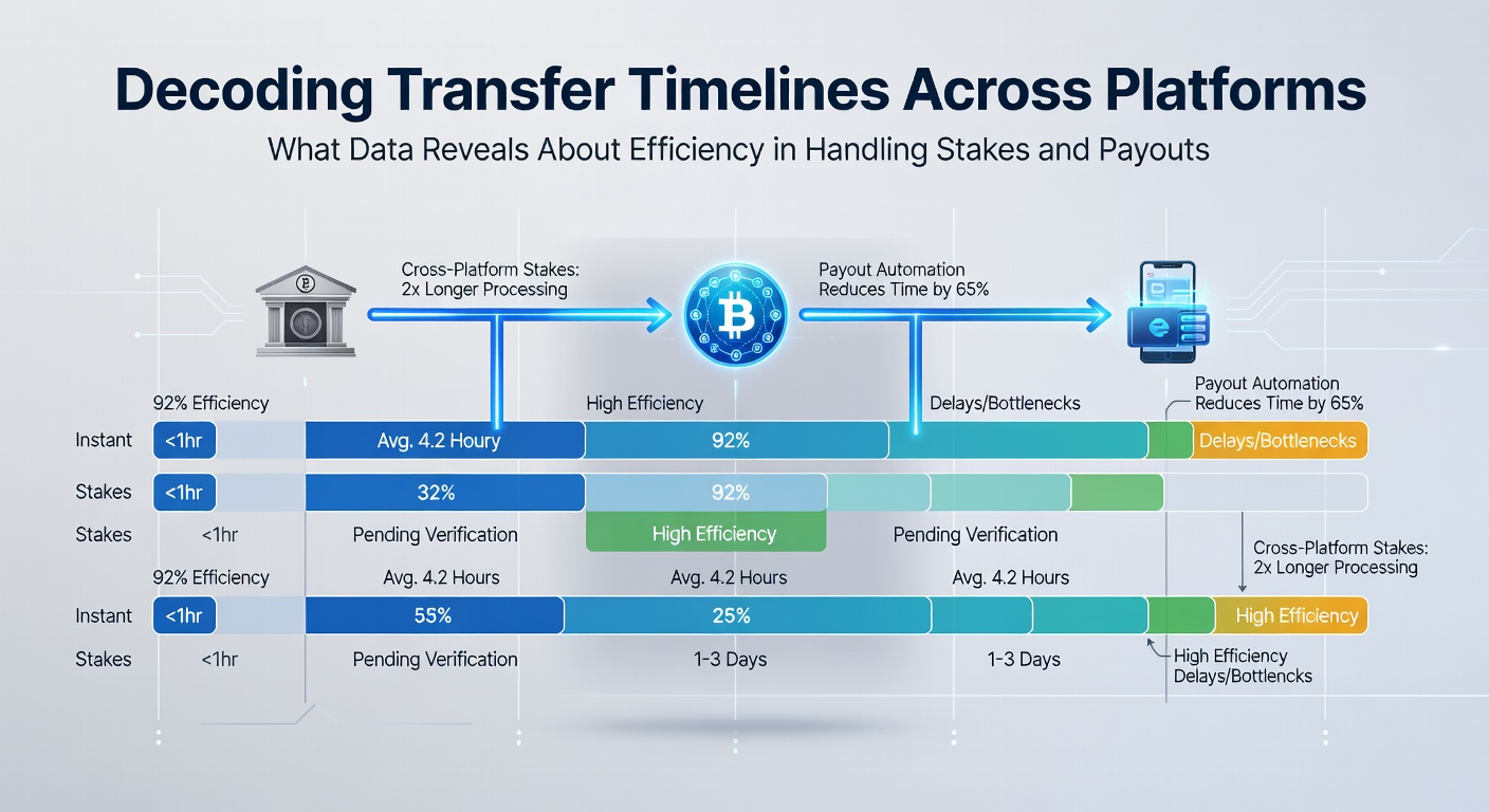 Charts and graphs displaying average deposit and payout processing times across multiple betting platforms