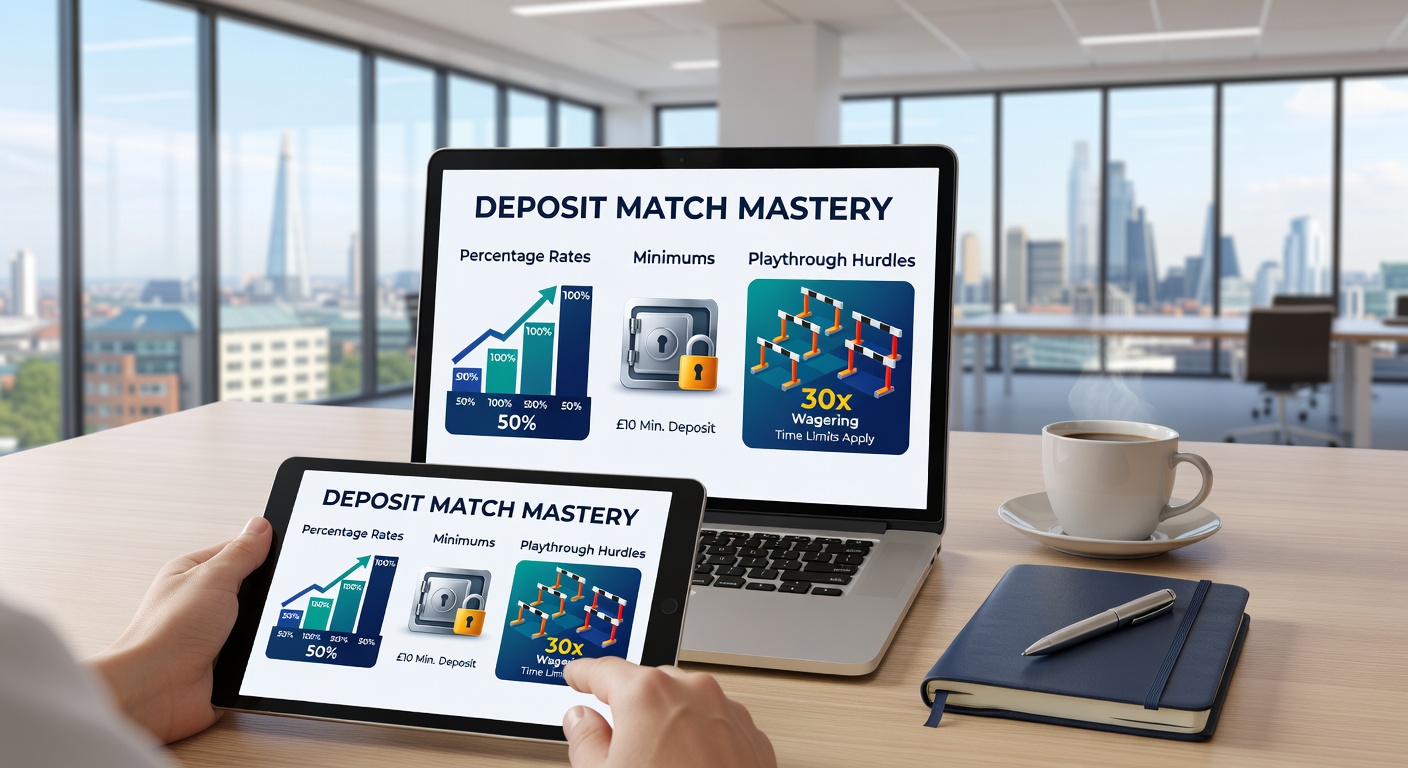 Infographic comparing minimum deposit amounts and corresponding bonus credits across UK bookmakers like Bet365, Paddy Power, and William Hill