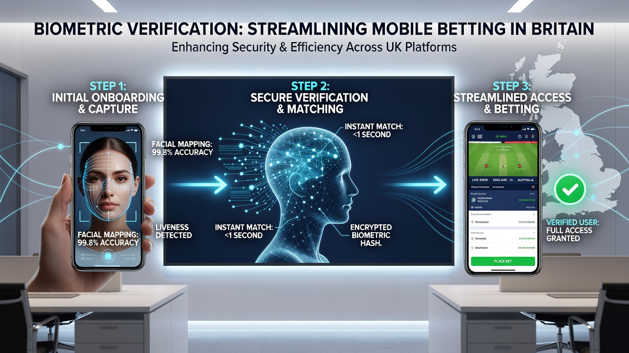 Close-up of fingerprint scanner on a mobile device used for betting account access