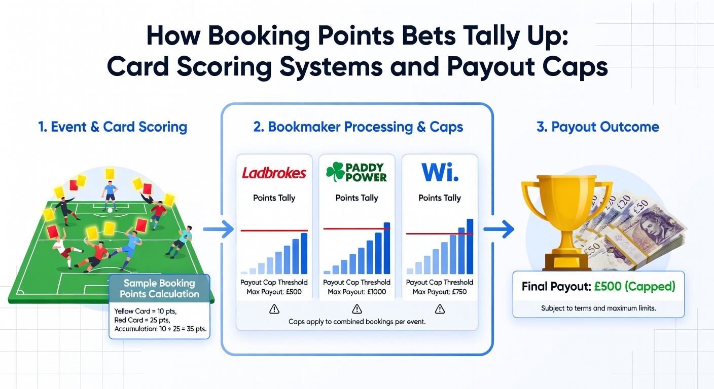 Comparison chart of booking points scoring between Ladbrokes, Paddy Power, and William Hill interfaces