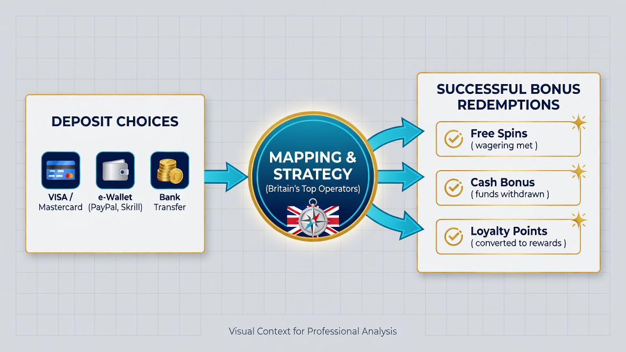 Comparison chart showing redemption success rates by deposit method at UK betting sites