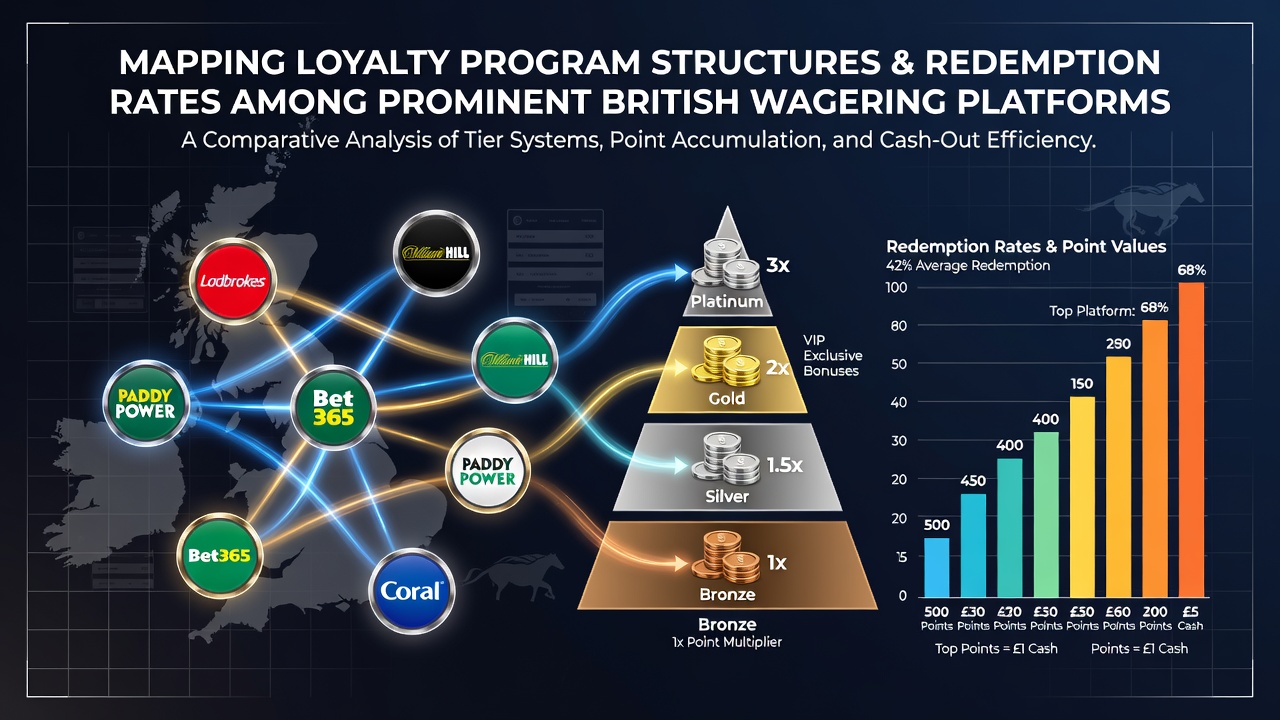 Overview of loyalty program interfaces displayed across major UK betting websites