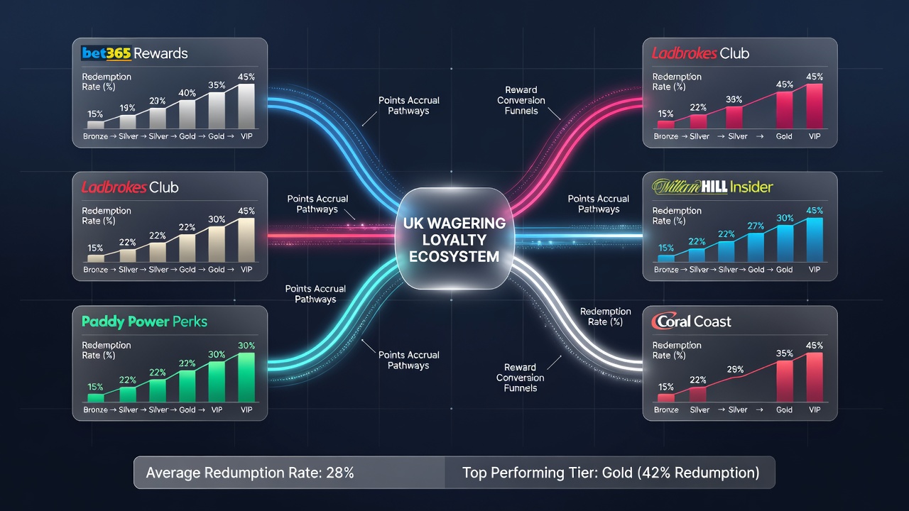 Detailed breakdown of redemption options and tier benefits on UK wagering sites