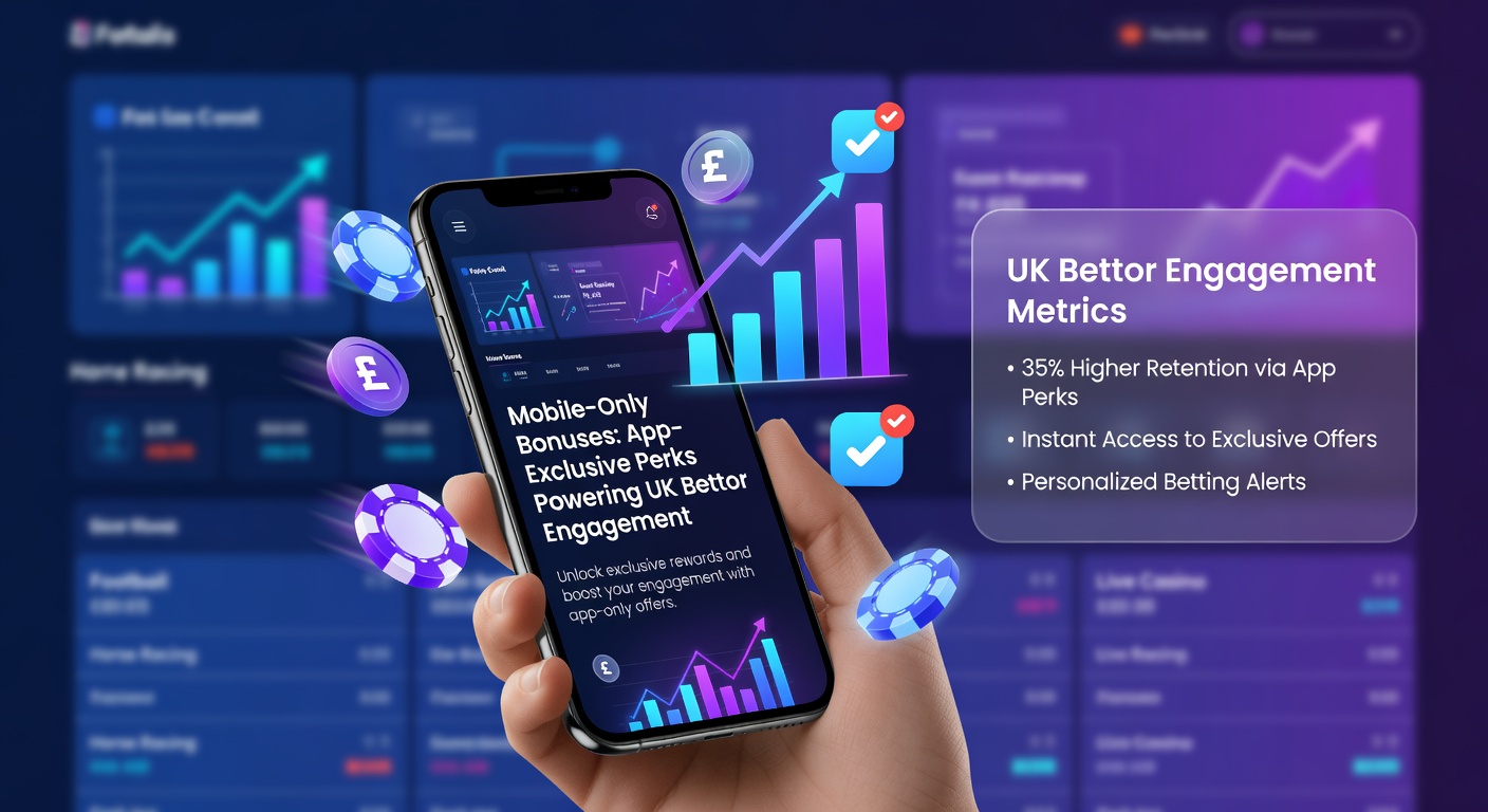 Smartphone displaying a betting app with exclusive bonus notifications, highlighting mobile-only perks in action