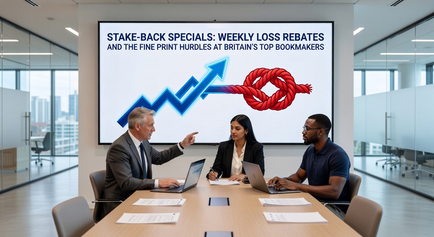 Comparison table graphic of rebate percentages, caps, and exclusions from major UK bookmakers